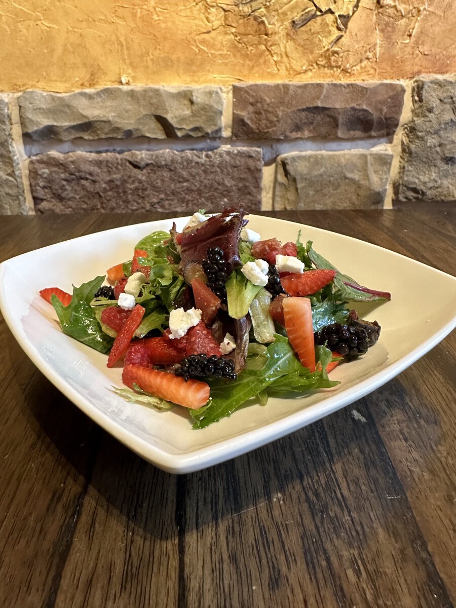 Nopales cactus salad with fresh produce