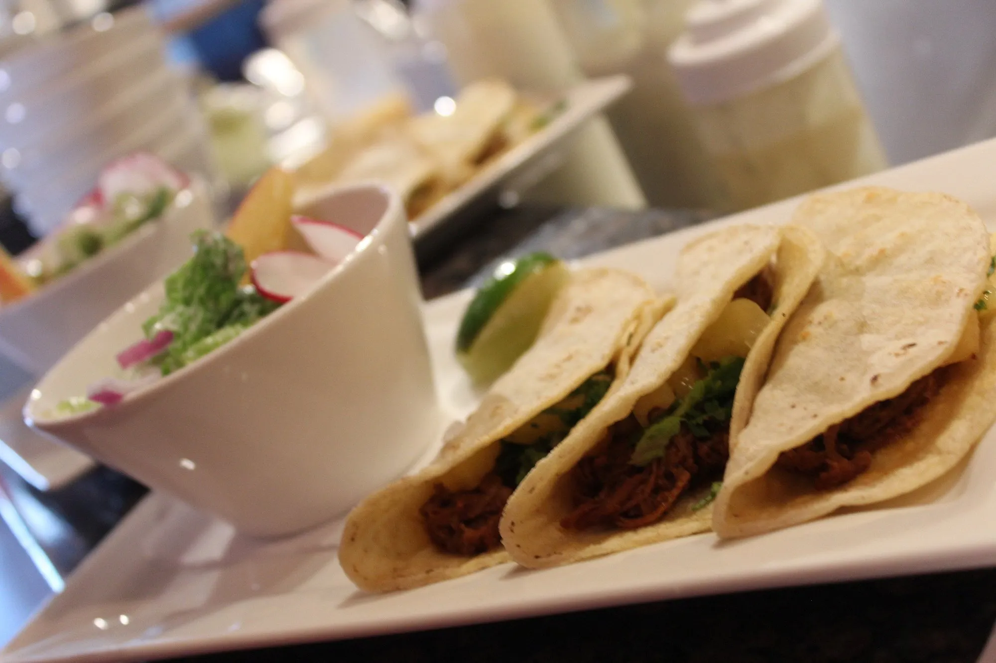 Soft tacos with various fillings